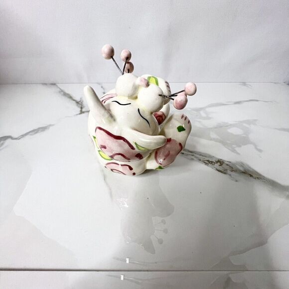 Lacombe WhimsiClay Floral Playful Cat Figurine - Picture 7 of 11